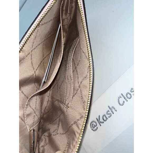 Michael Kors wristlet 2 in 1 wallet card case Jet Set Large Powder blush - Picture 5 of 8